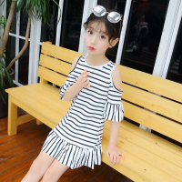 女童背带裤套装夏季2021新款童装女学生短裤女孩短袖吊带裤两件套 白色 荷叶裙 110码适合100身高左右穿