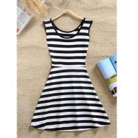 连衣裙女夏2021新款韩版学院风夏装两件套学生雪纺闺蜜套装裙子潮 [单件 条纹裙子] S[建议70-85斤]