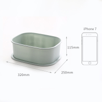 家用内衣收纳盒学生宿舍文胸内裤袜子整理盒桌面塑料分格收纳箱B 北欧蓝-1格文胸盒