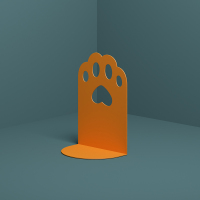 空之喵喵|北欧ins书架书桌收纳置物架桌面简约铁艺可伸缩书夹书立 猫爪书立*橙色*单个