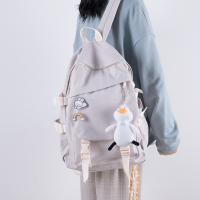 艾古ins小清新泫雅风高颜值书包森系校园日系女大学生可装电脑包 米白色