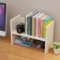 多功能层架书架桌面书桌办公桌小型增高收纳架桌上厨房台面置物架 白色 40*20*30cm 2层