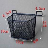 办公室器收纳可悬挂式桌面多功能书桌下置物盒挂架铁艺宿舍 办公室收纳架黑色 1层