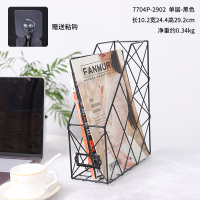 简易桌面铁艺收纳筐储物架办公桌客厅书桌文件整理筐办公室置物架 单层-黑色