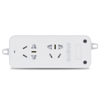 良工光纤箱插座弱电箱专用电源接线板排插板2插位无线插排不带线 F202