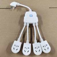 创意USB插座排插多孔功能插排带线延长线接线板家用电源转换插板 **1分4位+开关/无USB *短款(约35CM)
