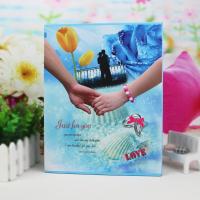7寸200张盒装相册本大7寸相博插页式情侣影集七寸过塑儿童纪念册 7寸200张蓝色