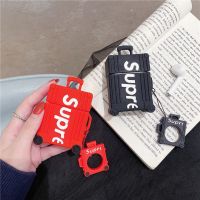 i7Smini潮牌行李箱TWE挂饰苹果airpodspro2/3代无线蓝牙耳机套i12 红色行李箱+同款指环 苹果air