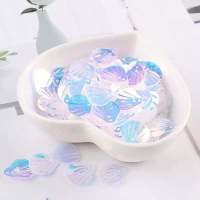 贝壳眼妆亮片人鱼鲛人妆泪钻脸部万圣节鱼鳞片古风汉服配件 金光透明 约150片