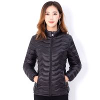 中老年女士羽绒棉衣秋冬女装短款棉袄妈妈装轻薄棉衣保暖大码外套 黑色 901款棉衣 2XL(105-120斤)