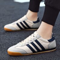 断码三叶草男鞋2021新款阿甘鞋男士休闲三杆鞋子男潮鞋透气帆布鞋 米兰 39