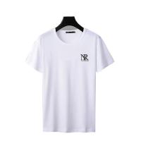 富贵鸟T恤男短袖上衣夏季男士宽松半袖体恤打底衫潮流大码男装t恤 NR-白 M