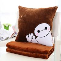 抱枕被子两用办公室靠枕玩偶多功能睡觉枕头午睡神器靠垫背三合一 棕色大白HI可插手抱枕 [5%选择]单抱枕不含毯子