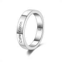 小ck情侣戒指一对韩版素圈男女对戒ins潮满天星指环学生闺蜜礼物 白金素圈 美号5