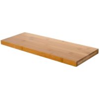 实木一字隔板墙上置物架客厅墙壁挂装饰书花架厨房墙面搁板竹北欧 本色长40宽14.5