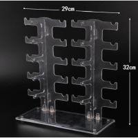 眼镜展示/眼镜收纳/眼镜展示架/太阳镜架子/地摊眼镜摆放架 透明双排10付眼镜展示架