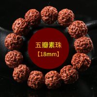 尼泊尔大金刚菩提手串五瓣文玩手串菩提子手串男女士佛珠手链 五瓣素珠18mm[免清理]