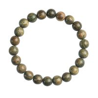 原创设计绿檀木质佛珠手串学生佛系情侣手链女复古文艺民族风饰品 8mm绿檀木简约款