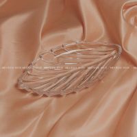 法式ins玻璃水晶首饰托盘创意叶子收纳盘梳妆台杂物摆件拍摄道具 叶子盘