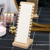 创意竹木质项链架时尚首饰展示架吊坠架手链托珠宝饰品陈列道具 竹木项链架白皮 瘦型