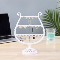 创意饰品架耳钉耳环收纳架首饰展示架项链手链挂架创意首饰挂架 酒杯型.白色