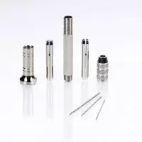 手捻钻打孔器DIY水晶滴胶羊角钉辅助工具手捻钻手钻手动钥匙扣 手捻钻+3个钻头