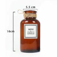 干花花瓶插花客厅摆件装饰品北欧风ins编制花篮复古铁桶特价清仓 棕色花瓶