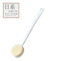 日本搓澡神器长柄搓泥软毛洗澡刷子擦后背搓背不求人冲凉沐浴刷子 日系白色浴刷1个