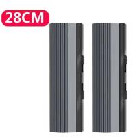 好太太胶棉拖把滚轮式一键换头免螺丝款28和38强力吸水海绵拖把头 免螺丝一键换头28灰头两个