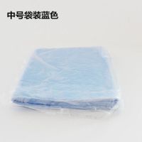 鹿皮巾印花大号加厚抹布擦车布吸水毛巾擦头发速干发巾 无印花中号袋装蓝色