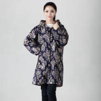 薄款罩衣大人厨房家务时尚围裙成人女长袖外穿男士工作服防水防油 蓝花 3X(135-165斤)