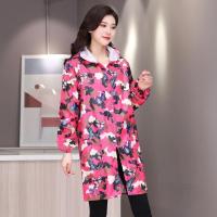 夏季防雨罩衣户外耐磨劳保防油防尘围裙透气男女士成人超薄工作服 女款-B玫红色-[单层防水款] 小码建议90斤-130斤