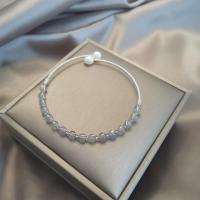 七夕礼物 送女朋友月光石手镯女学生韩版原创饰品原创设计手链 E款银色月光石MINI珠子