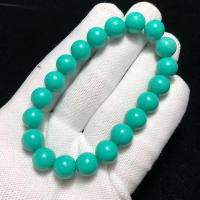 绿松老型珠手链手串男女佛珠首饰小珠饰品水晶玉石 9mm圆珠手链