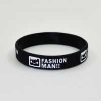 夜光手环手链男款潮流个性霸气单身学生炫酷硅胶首饰情侣手链男女 黑色(单只硅胶手环) 小号(建议手腕偏瘦佩戴)