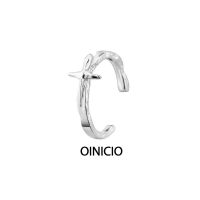 初印oinicio襁褓戒指女简约冷淡风ins个性情侣礼物男轻奢小众设计 银色