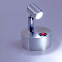 无线电池款宿舍补光小射灯免打孔 珠宝展柜手办灯不插电led小射灯 A款3瓦高93mm(电池款) 白光