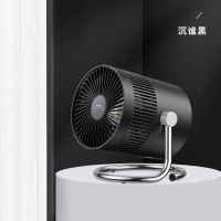 REMAX睿量桌面小风扇静音便携usb可充电学生宿舍办公室随身大风力 沉谧黑[超长续航/静音大风力]