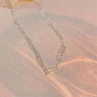 赵露思同款CHENSHOP设计师OOPS珍珠猪鼻子项链锆石吊坠女2021新品 长方链