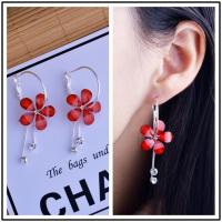 [买二送一]长款猫眼马眼耳坠韩版防过敏流苏耳饰品生日礼物镶钻 BL10花朵