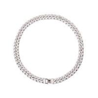 KILLWINNER项链手链戒指双排镶钻古巴项链男女情侣潮回到未来项链 银色 戒指50毫米袋装