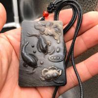 黑驴蹄子吊坠驴蹄子平安牌手串吊坠鱼子纹似xnj辟邪保平安 连年有余