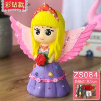 送彩钻耐摔石膏手工彩绘圣诞节元旦礼物娃娃涂色存钱罐儿童DIY 送颜料+彩钻+盘子+笔刷 ZS084[彩钻款送颜料]