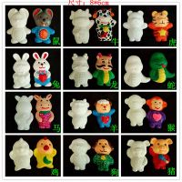 儿童绘画涂色石膏娃娃白坯涂鸦汽车模型交通工具12款手工石膏画 卡通生白坯送颜料画笔肖