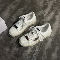 板鞋女2021夏季新款晚晚小香风平底星星鞋ins潮鞋厚底休闲小白鞋 白金色 35