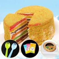 [12拼礼盒]提拉米苏蛋糕650g-450g七彩千层提拉米苏俄罗斯风味 七彩提拉米苏蛋糕[6寸礼盒450g] 单独一个蛋