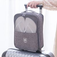 旅行鞋包出差手提装鞋袋实用多层鞋盒套行李箱拉杆专用鞋子收纳包 滤芯店:淡灰色 29*21.5*9cm简约款