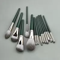 花漾绿云沧州14支化妆刷全套散粉刷眼影刷初学者超柔软便携收纳包 14支绿云裸刷送贴纸