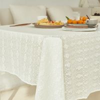 白色蕾丝餐桌布长方形北欧ins风日系镂空布艺台布小茶几法式桌布 乳白色乐萱蕾丝桌布 35*50cm 餐垫
