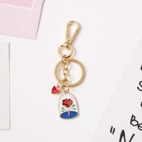 ins玫瑰花薄荷小王子玫瑰钥匙扣 金属钥匙扣 蓝牙耳机套挂饰配饰 爱心玫瑰花钥匙扣E017